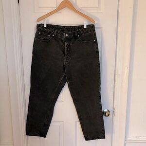 Zara Men's Charcoal Relaxed Jeans